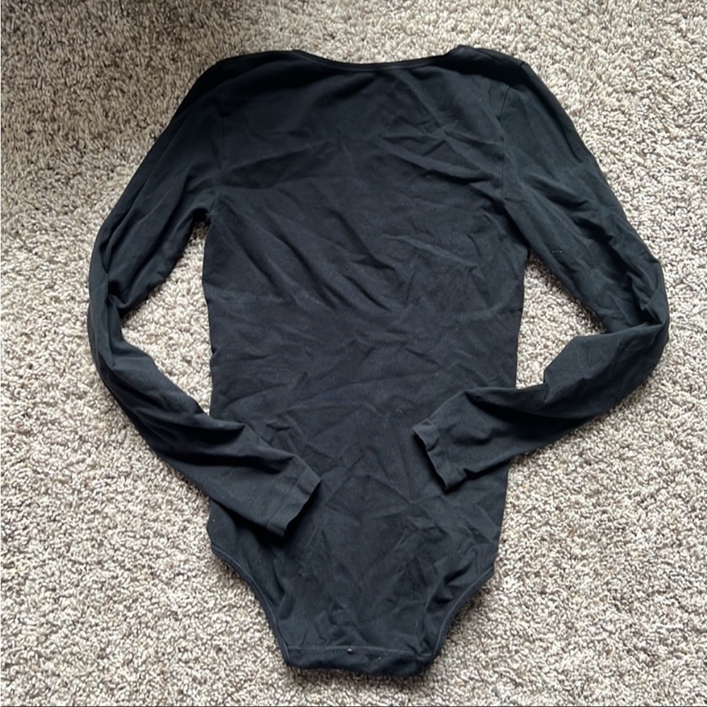 🛑SOLD🛑YUMMIE black long sleeve bodysuit small medium crewneck shapewear - Picture 2 of 4